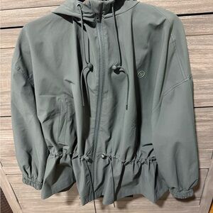 Set active NYLON TRACK CINCHED WINDBREAKER 
Grotto / S